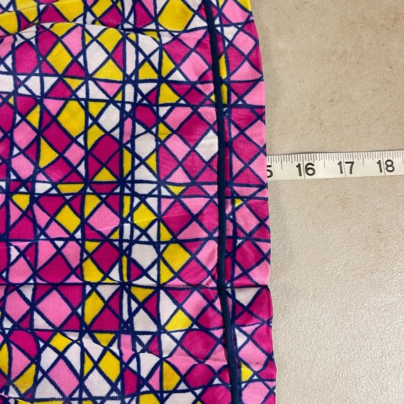Vintage Y2K Vassarette Geometric Print Mini Skirt – Pink, Yellow, & Blue Retro - Picture 7 of 9